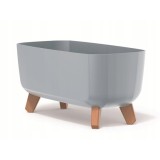 Jardiniera decorativa cu picioare, gri deschis, 58x24x23.5 cm, 18 L, Gracia GartenVIP DiyLine, Prosperplast