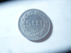 Moneda 5 lei 1949 RPR aluminiu , cal. buna foto