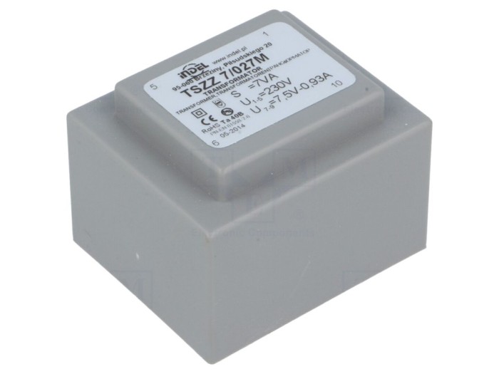 Transformator &icirc;ncapsulat 7VA 7,5V PCB