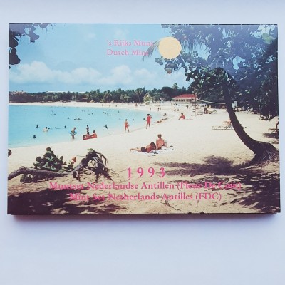 M0010 Antilele Olandeze set monetarie 7 monede 1993 MS 14 UNC foto