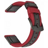Curea textila, compatibila Huawei Watch GT 3 42mm, telescoape Quick Release, Cerise Red