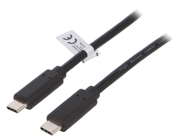 Cablu USB-C 3.2 0.5m Negru 10Gbps