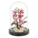 Cupolă Decorativă, Model Floare Artificială, Culoare Roz, Diametru 11.5 cm, &Icirc;nălțime 18 cm, Oem