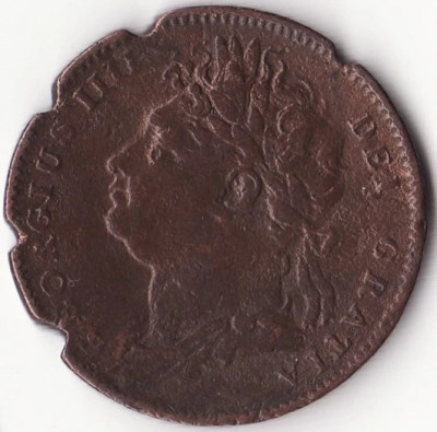 Moneda Regatul Unit - 1 Farthing 1823 - George al IIII-lea foto
