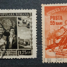 Romania 1952 Lp 331 Luna prieteniei româno-sovietice 2v. ștampilat