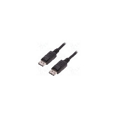 Cablu DisplayPort - DisplayPort, din ambele par&#355;i, DisplayPort mufa, 2m, negru, QOLTEC - 50453