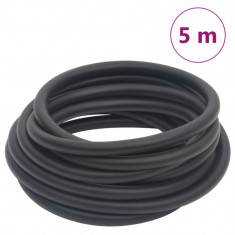 vidaXL Furtun de aer hibrid, negru, 0,6", 5 m, cauciuc și PVC