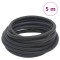 vidaXL Furtun de aer hibrid, negru, 0,6&quot;, 5 m, cauciuc și PVC