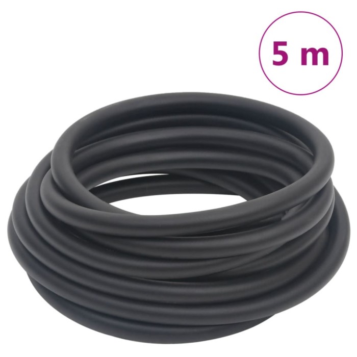 vidaXL Furtun de aer hibrid, negru, 0,6&quot;, 5 m, cauciuc și PVC