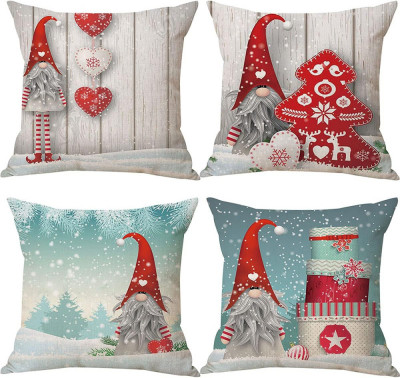 Fete de pernă Zisk Gnome de Crăciun 18 x 18 Set de 4, Decoratiuni de Crăciun Hus foto