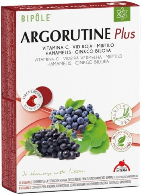 ARGORUTINE PLUS - formula naturala cu hrisca, vita de vie, coacaz, ginko-biloba pentru CIRCULATIE 20X10ML foto