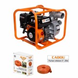 Pachet Motopompa Apa 3 Toli Ruris MP80, 48 m3/h, H Refulare 19 m + Furtun refulare 3 Toli 20 m