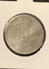 Moneda 5 mărci 1971 D RFG argint Albrecht Durer