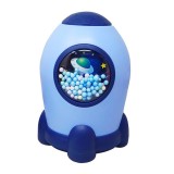 Pusculita pentru monede, model Space, plastic, albastru, 16 cm