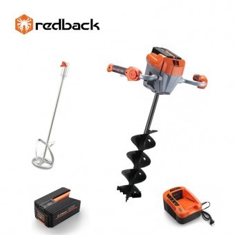 Redback Pachet E808T+E805C+E806C+EP40+EC20 Cap motor antrenare, paleta 120mm, burghiu 150mm, acumulator 40V/4Ah, incarcator 40V/2A foto