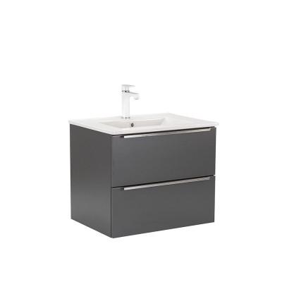 Dulap inferior Vario Trim 60 cu lavoar antracit-antracit foto