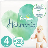 Pampers Harmonie Size 4 scutece de unică folosință 9 &ndash; 14 kg 28 buc