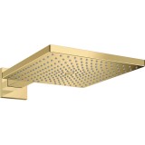 Para de dus fixa cu brat, auriu lucios, Hansgrohe Raindance E 300 1 jet