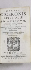 Mar. Tul. Ciceronis Epistolae ad Atticum, ad Brutum, ad Q. Fratrem - Venetia, 1584 foto