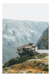 Tablou Canvas, Coliba singuratică din munți misterioși, 26 x 39 cm, CMCLASS