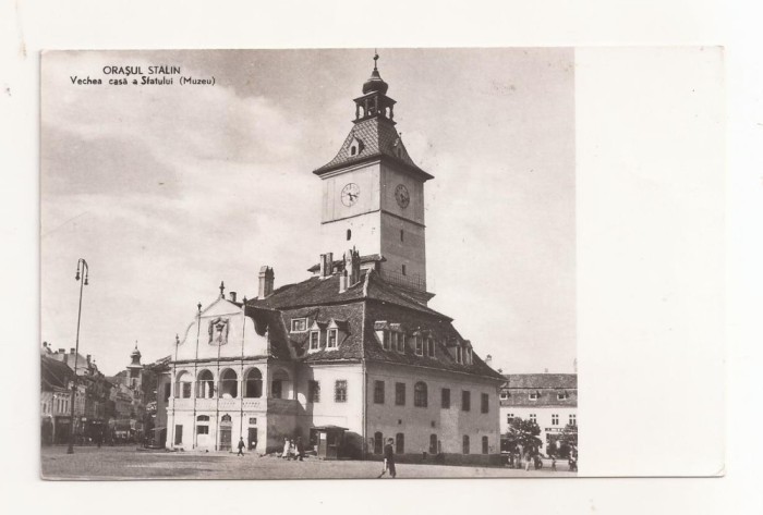 RF69 -Carte Postala- Orasul Stalin ,Vechea casa a Sfatului (Muzeu), circulata 1960