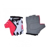 Manusi ciclisti copii, culoare alb/roz, marime 5XS Cod:LSL3321