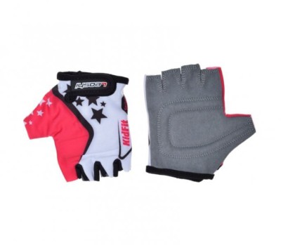 Manusi ciclisti copii, culoare alb/roz, marime 3XS Cod:LSL3323 foto