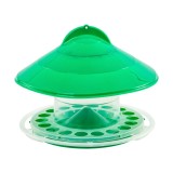 Hranitoare Suspendata Pasari 2kg Plastic Verde Capacitate Mare Protectie Furaj Usor de Curatat