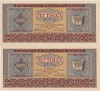 CROATIA 2 X 5000 KUNA 1943 UNC CONSECUTIVE