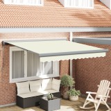 vidaXL Marchiză retractabilă manuală crem 300x250 cm