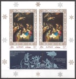 AJMAN 1968 PICTURA CRACIUN ( bloc nedantelat ) MNH, Nestampilat