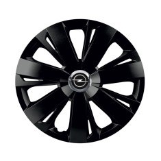 Set 4 capace roti Negre Cu Inel Cromat Energy R15 pentru gama auto Opel foto