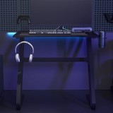 vidaXL Birou de gaming cu picioare &icirc;n formă de ZZ, negru, 90x60x75 cm