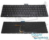 Tastatura HP Pavilion 15 AK iluminata layout US fara rama enter mic, Pavilion 15 AU iluminata layout US fara