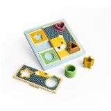 Puzzle cu sortator forme - Animalute PlayLearn Toys, BigJigs Toys
