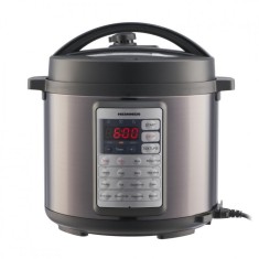 Multicooker Alacarte Heinner, 1000 W, 3.8 l, gatire sub presiune,14 programe, display LED, 0.8 bar, temporizator, accesorii incluse, Negru