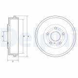 DELPHI BF639 Tambur frana