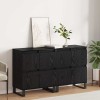 VidaXL Bufeturi 2 pcs Stejar negru 120 x 35 x 70 cm Lemn compozit 3394547