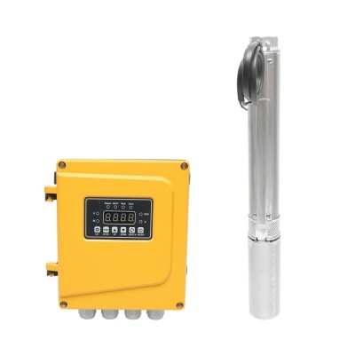 Pompa apa submersibila 600W, 48V debit 3.3m3/h, D75mm cu controller pentru panou solar fotovoltaic Breckner Germany foto