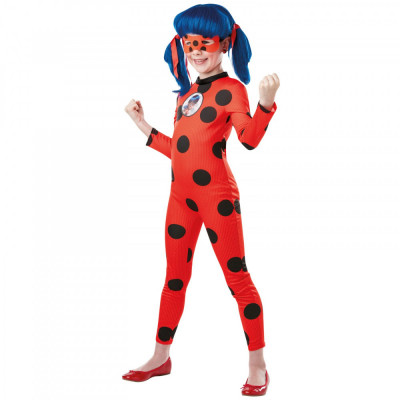 Costum Miraculous Buburuza Deluxe pentru fete - Ladybug 7-8 ani 128 cm foto