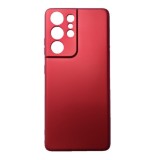 Husa compatibila cu Samsung Galaxy S21 Ultra - Silicon Slim, Rosu, ALC MOBILE
