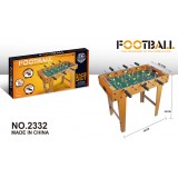 Masa de fotbal cu teren Flippy, 6 manere, cu Tablou Scor, din Metal, Lemn si ABS, 70x36x8 cm, cu Picioare Inalte, Design Verde-Maro, pentru copii/adul