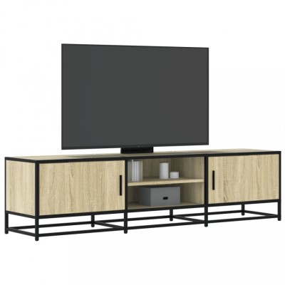 vidaXL Dulap TV, stejar sonoma, 160x35x41 cm, lemn prelucrat și metal foto