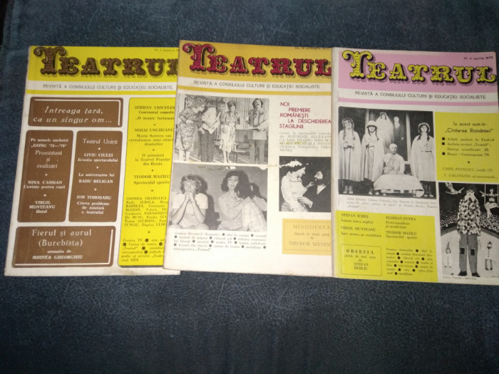 LOT 3 REVISTE TEATRUL 1979 NR 1 4 10