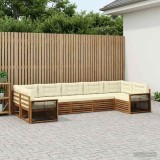 Cumpara ieftin Set de canapele de exterior 7 buc. 7-Locuri Natural si Crem