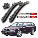Cumpara ieftin Stergatoare Parbriz Skoda Octavia Combi (1996-2004) TeamCar&reg; Flat, Set Fata, Prindere Tip U