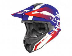 Casca cross enduro SHARK VARIAL ANGER culoarea albastru rosu alb, marimea L unisex foto