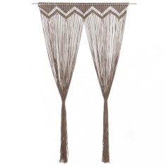 Gossi perdea macrame, gri taupe,140 x 240 cm, bumbac