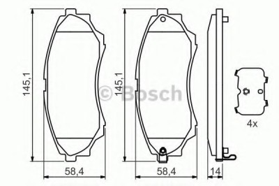 Set placute frana,frana disc MAZDA BT-50 platou / sasiu (CD, UN) (2006 - 2016) BOSCH 0 986 494 323 foto