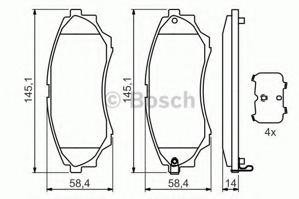 Set placute frana,frana disc MAZDA BT-50 platou / sasiu (CD, UN) (2006 - 2016) BOSCH 0 986 494 323